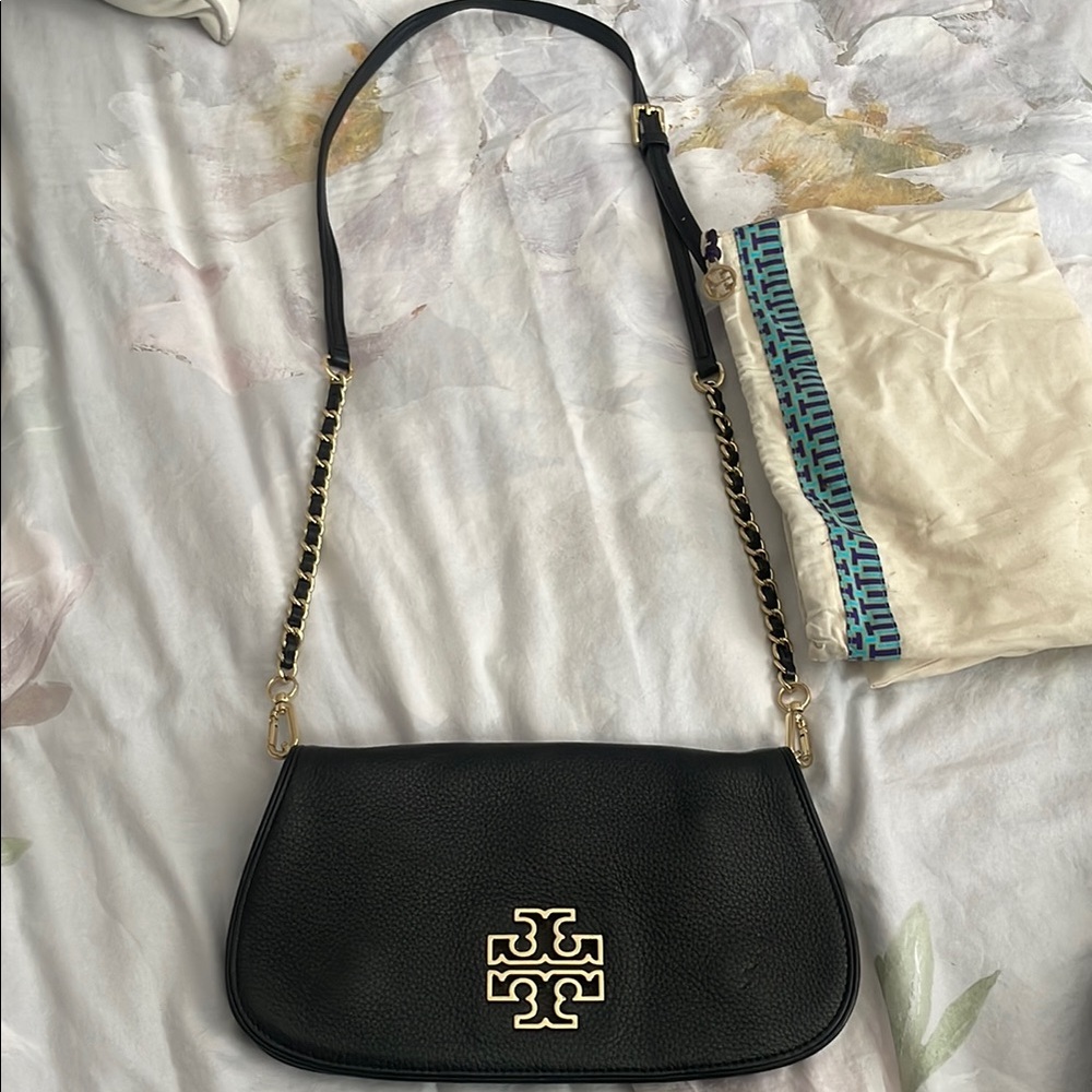 Tory Burch Black Leather Shoulder Bag